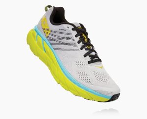 Hoka One One Men's Clifton 6 Running Shoes Grey/Green - AU ZLVQ